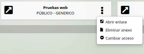 Acciones posibles sobre enlaces anexos Acciones posibles sobre enlaces anexos