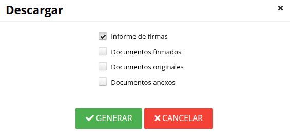 Acción descarga de documentos